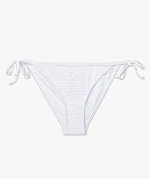 Bas de maillot de bain femme avec dentelle sur l’avant vue4 - GEMO 4G FEMME - GEMO