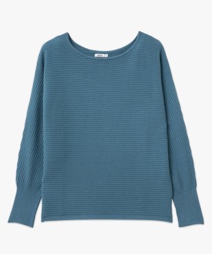 Pull en maille côtelée et manches chauve-souris femme vue4 - GEMO(FEMME PAP) - GEMO