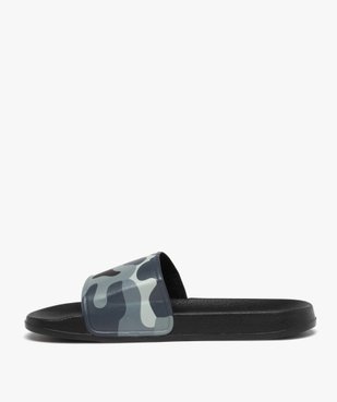 Mules de piscine garçon bandeau imprimé camouflage vue3 - GEMO (PLAGE) - GEMO