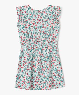 Robe fluide fleurie à volants fille vue1 - GEMO 4G FILLE - GEMO