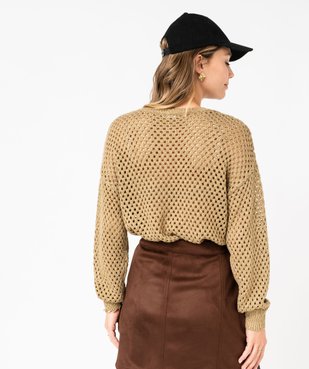 Pull ajouré en maille scintillante femme vue4 - GEMO(FEMME PAP) - GEMO