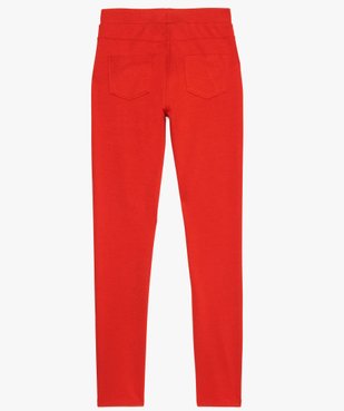 Pantalon fille souple à taille élastique et poches zippées vue2 - GEMO (JUNIOR) - GEMO