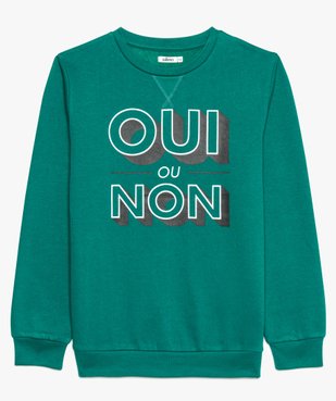 Sweat garçon avec inscription Oui ou Non sur l'avant vue2 - GEMO (JUNIOR) - GEMO