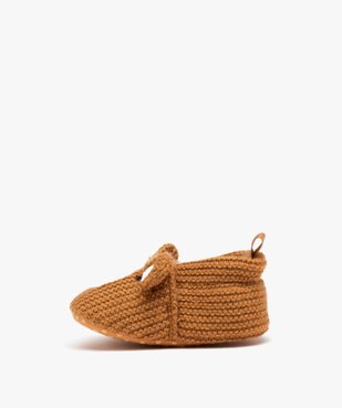 Chaussons de naissance bébé garçon ourson en tricot  vue3 - GEMO 4G BEBE - GEMO