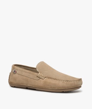 Mocassins homme unis dessus et intérieur cuir vue2 - GEMO (CASUAL) - GEMO