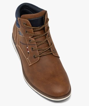 Baskets homme mid-cut casual à col denim  vue6 - URBAN STEPS - GEMO