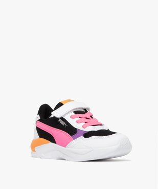 Baskets fille rétro à scratch et en mesh détails colorés - Puma vue2 - PUMA - GEMO