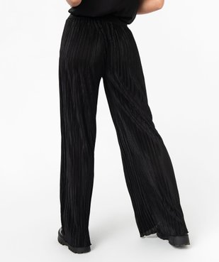 Pantalon de soirée plissé brillant femme vue3 - GEMO(FEMME PAP) - GEMO