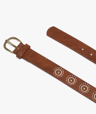 Ceinture unie avec motifs perforés et brodés femme vue2 - GEMO (ACCESS) - GEMO