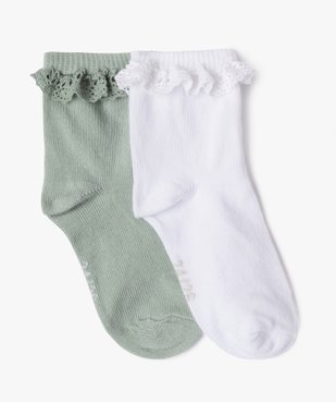 Chaussettes bébé fille à volants (lot de 2) vue1 - GEMO 4G BEBE - GEMO