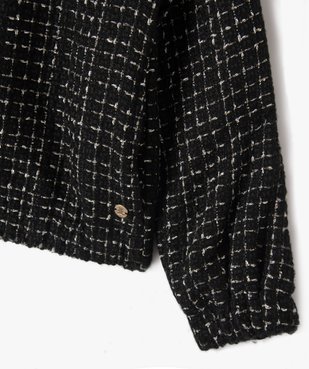 Veste zippée effet tweed fille - LuluCastagnette vue5 - LULUCASTAGNETTE - GEMO