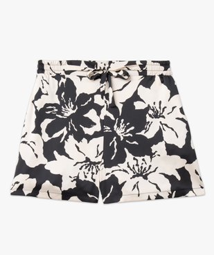 Short en matière satinée à motifs fleuris femme grande taille vue4 - GEMO (G TAILLE) - GEMO