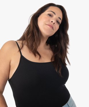 Débardeur femme grande taille uni à fines bretelles  vue2 - GEMO 4G GT - GEMO