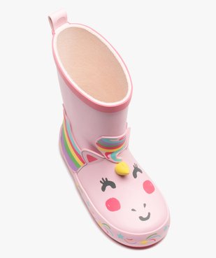 Bottes de pluie fille en caoutchouc fantaisie licorne vue5 - LOVELY WINGS - GEMO