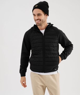 Sweat zippé à capuche intérieur polaire homme vue1 - GEMO (HOMME) - GEMO