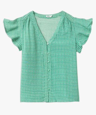 Blouse manches courtes imprimée à boutons femme vue4 - GEMO(FEMME PAP) - GEMO