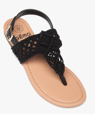 Sandales femme à entre-doigts dessus macramé vue5 - GEMO (CASUAL) - GEMO