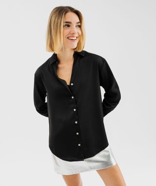 Chemise unie en matière satinée femme vue6 - GEMO(FEMME PAP) - GEMO