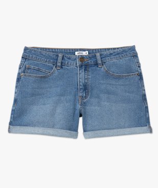 Short femme en jean avec revers cousus vue4 - GEMO 4G FEMME - GEMO