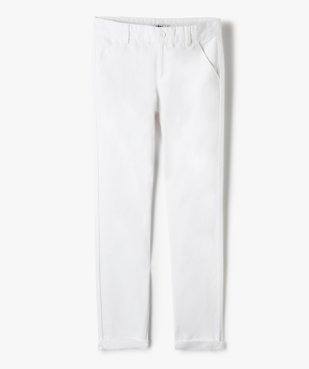 Pantalon chino en coton à revers garçon vue1 - GEMO 4G GARCON - GEMO