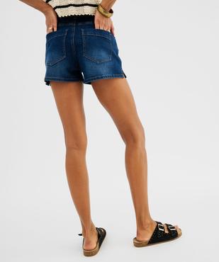 Short en jean coupe large fendu sur les côtés femme vue7 - GEMO 4G FEMME - GEMO