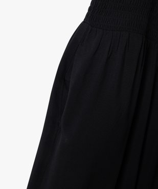 Combinaison pantalon en viscose avec buste smocké fille vue3 - GEMO 4G FILLE - GEMO