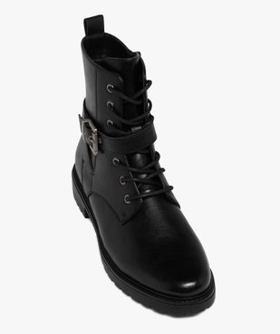 Boots femme à semelle crantée avec zip et bout amande vue6 - GEMO 4G FEMME - GEMO