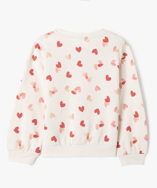 Sweat molletonné à motifs fille vue3 - GEMO (ENFANT) - GEMO