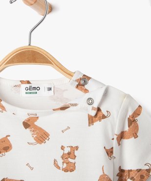 Pyjashort 2 pièces avec motifs chiens bébé garçon vue2 - GEMO 4G BEBE - GEMO