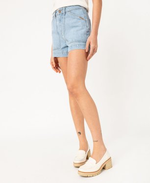 Short en jean ample à taille haute femme - LuluCastagnette vue1 - LULUCASTAGNETTE - GEMO