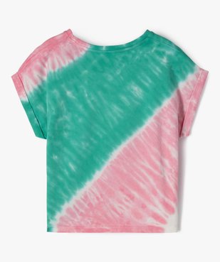 Tee-shirt oversize à manches courtes effet tie and dye fille vue3 - GEMO (ENFANT) - GEMO