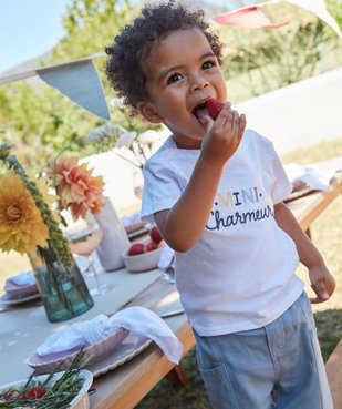 Pantalon bébé garçon élégant en lin vue4 - GEMO 4G BEBE - GEMO