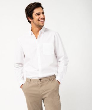 Chemise manches longues regular fit unie facile à repasser homme vue1 - GEMO (HOMME) - GEMO