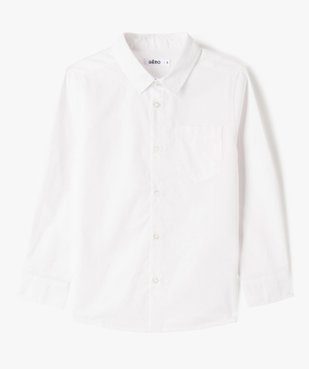 Chemise unie à manches longues garçon vue8 - GEMO 4G GARCON - GEMO