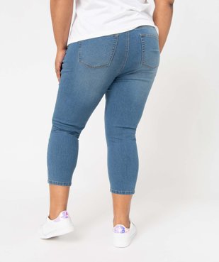 Pantacourt en jean femme grande taille en denim stretch vue3 - GEMO 4G GT - GEMO