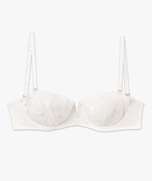 Soutien-gorge bandeau à armatures et bretelles amovibles vue4 - GEMO(HOMWR FEM) - GEMO