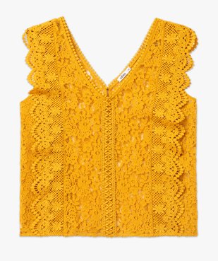 Blouse sans manches encolure V en dentelle et crochet femme vue4 - GEMO(FEMME PAP) - GEMO