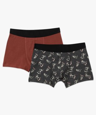 Boxer en coton stretch à motifs homme (lot de 2) vue5 - GEMO 4G HOMME - GEMO