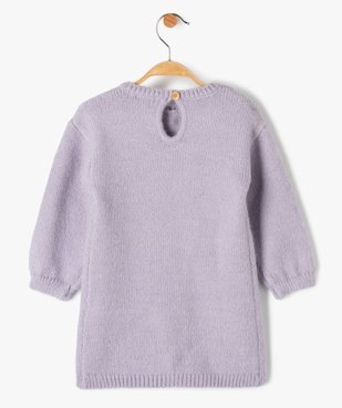 Robe pull bébé fille en maille brodée vue3 - GEMO(BEBE DEBT) - GEMO