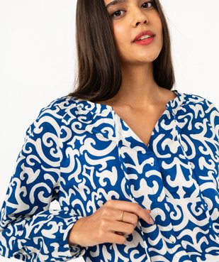 Blouse à manches longues imprimée femme vue6 - GEMO(FEMME PAP) - GEMO