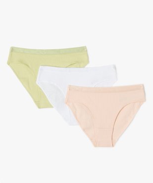 Culottes unies avec ceinture satinée fille (lot de 3) vue1 - GEMO 4G FILLE - GEMO