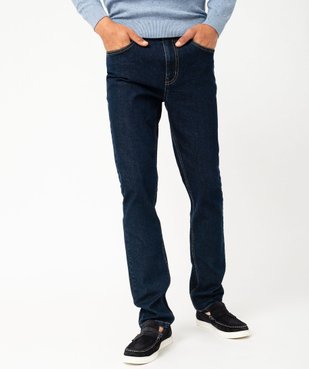 Jean homme coupe slim stretch délavé vue1 - GEMO (HOMME) - GEMO