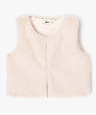 Gilet sans manches en maille peluche fille vue1 - GEMO (ENFANT) - GEMO