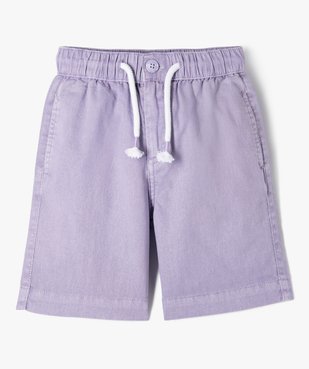 Bermuda en lin à taille élastiquée garçon vue2 - GEMO (ENFANT) - GEMO