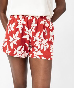 Short de pyjama imprimé en viscose femme vue3 - GEMO 4G FEMME - GEMO