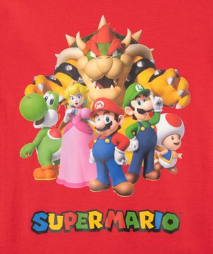 Tee-shirt manches longues en coton imprimé garçon - Super Mario vue2 - MARIO - GEMO