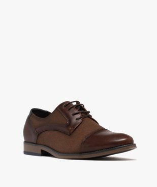 Derbies bimatières à lacets ronds homme  vue2 - GEMO(URBAIN) - GEMO