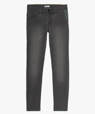 Jean garçon slim en coton stretch avec détail coloré vue1 - GEMO (JUNIOR) - GEMO