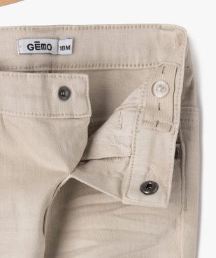 Pantalon slim en toile extensible bébé garçon vue2 - GEMO 4G BEBE - GEMO