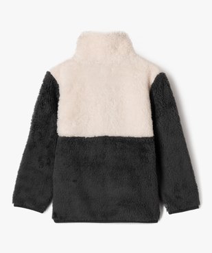 Sweat zippé à col montant en maille peluche garçon vue4 - GEMO (ENFANT) - GEMO